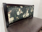 Stunning pair of poseur benches with floral fabric backrests
