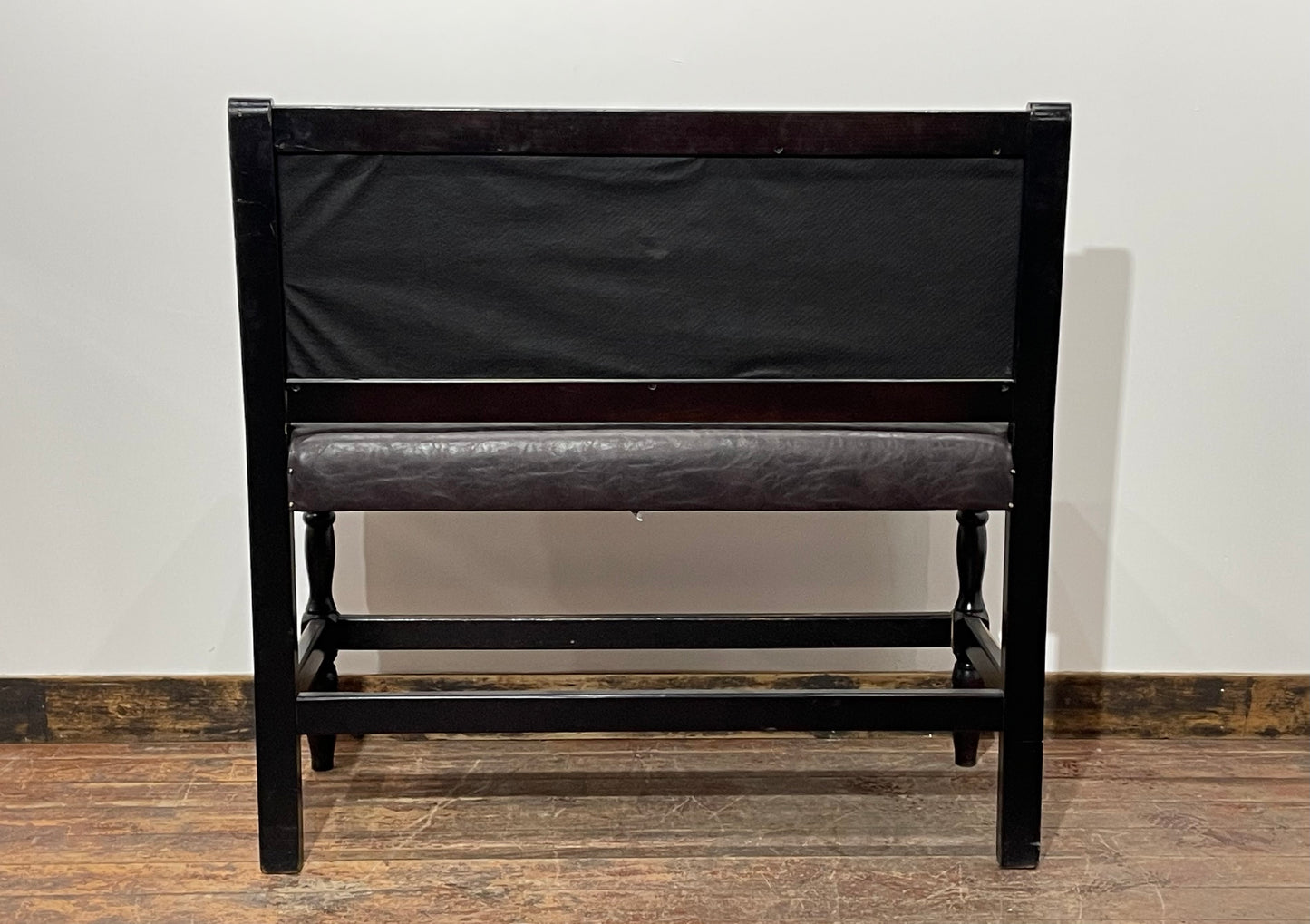 Stunning pair of poseur benches with floral fabric backrests