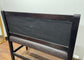Stunning pair of poseur benches with floral fabric backrests