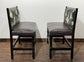 Stunning pair of poseur benches with floral fabric backrests