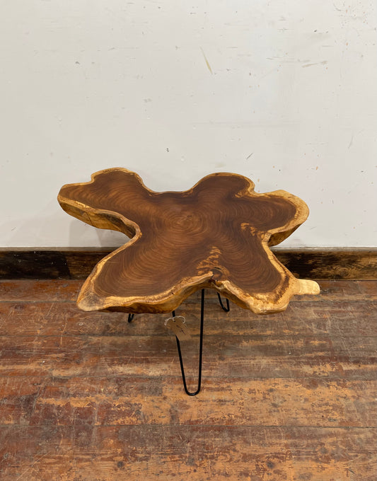 Root wood side table with metal legs (1 of 2)