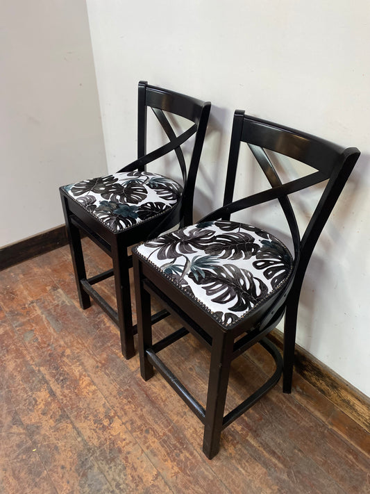 Pair of mid height bar stools