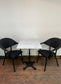 Pair of outdoor bistro style chairs