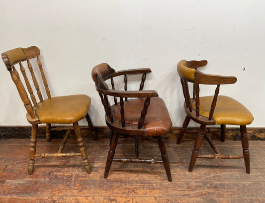 Mix 'n' Match Offer: trio of vintage style wooden pub chairs