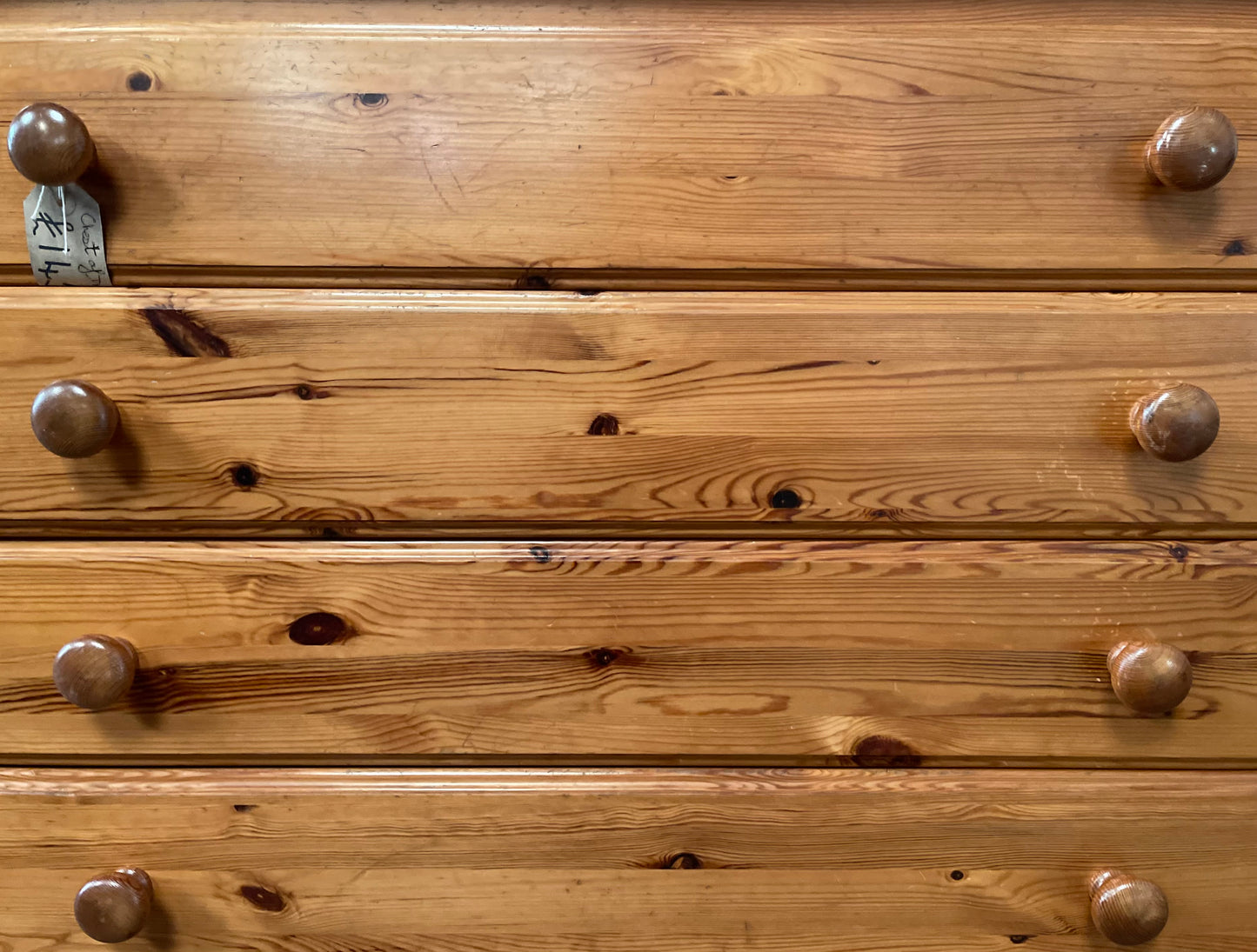 Small pine chest of drawers