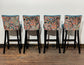 4 x new / ex-display bar stools teal blue seats & fabric backs (48 in total!)
