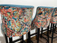 4 x new / ex-display bar stools teal blue seats & fabric backs (48 in total!)