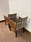 Pair of leather-effect tub chairs