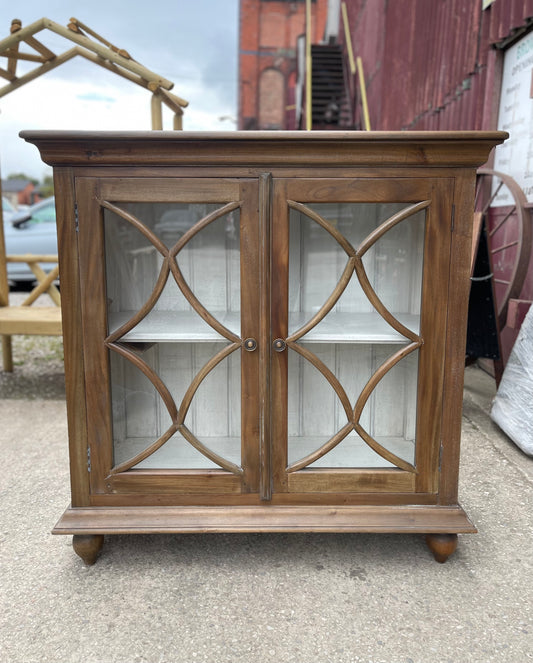 Modern contemporary display cabinet with shabby chic finish