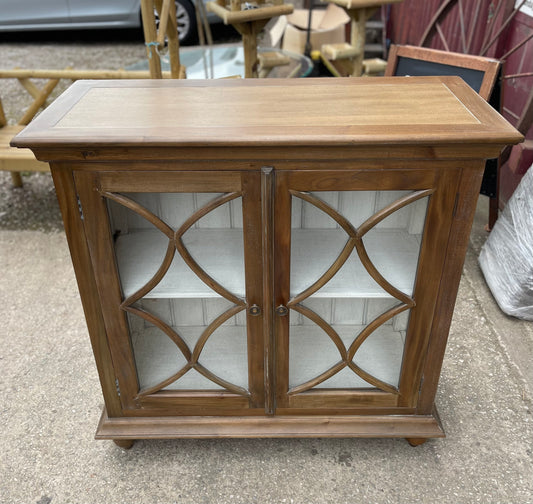 Modern contemporary display cabinet with shabby chic finish