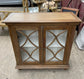 Modern contemporary display cabinet with shabby chic finish