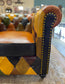 Stunning patchwork leather armchair