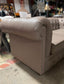 Grey Chesterfield sofa in faux-leather (ex-display)