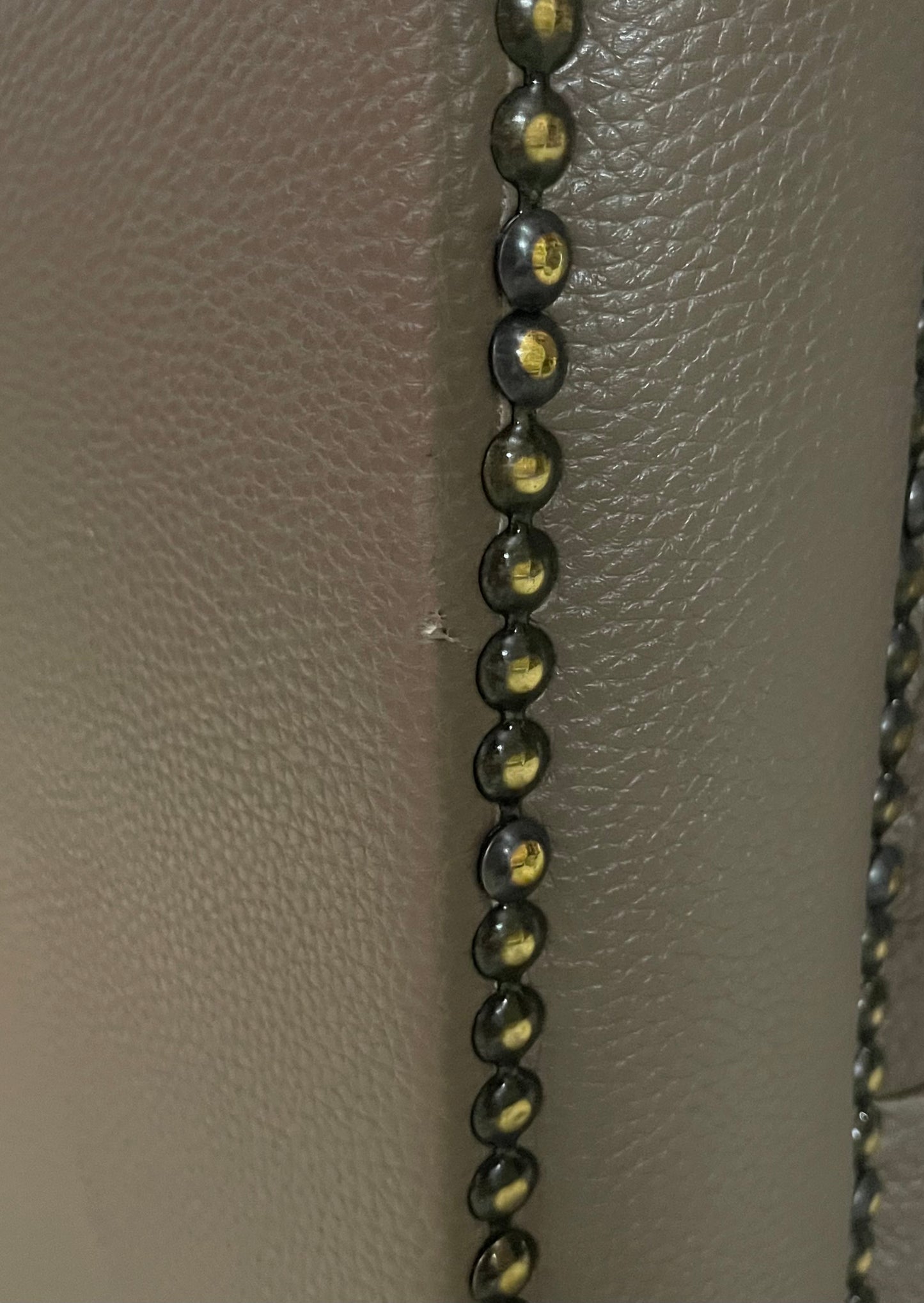 Grey Chesterfield sofa in faux-leather (ex-display)
