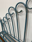 Pretty metal garden bench in light blue