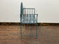 Pretty metal garden bench in light blue