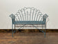 Pretty metal garden bench in light blue