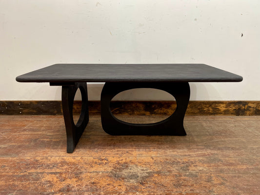 Stylish black wood coffee table