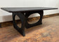 Stylish black wood coffee table