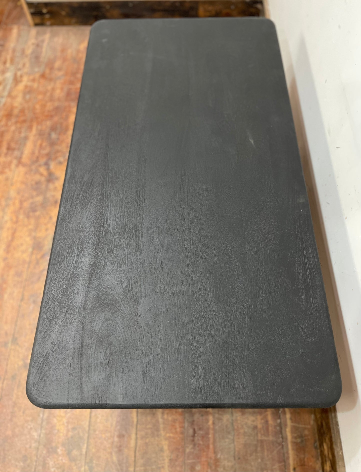 Stylish black wood coffee table