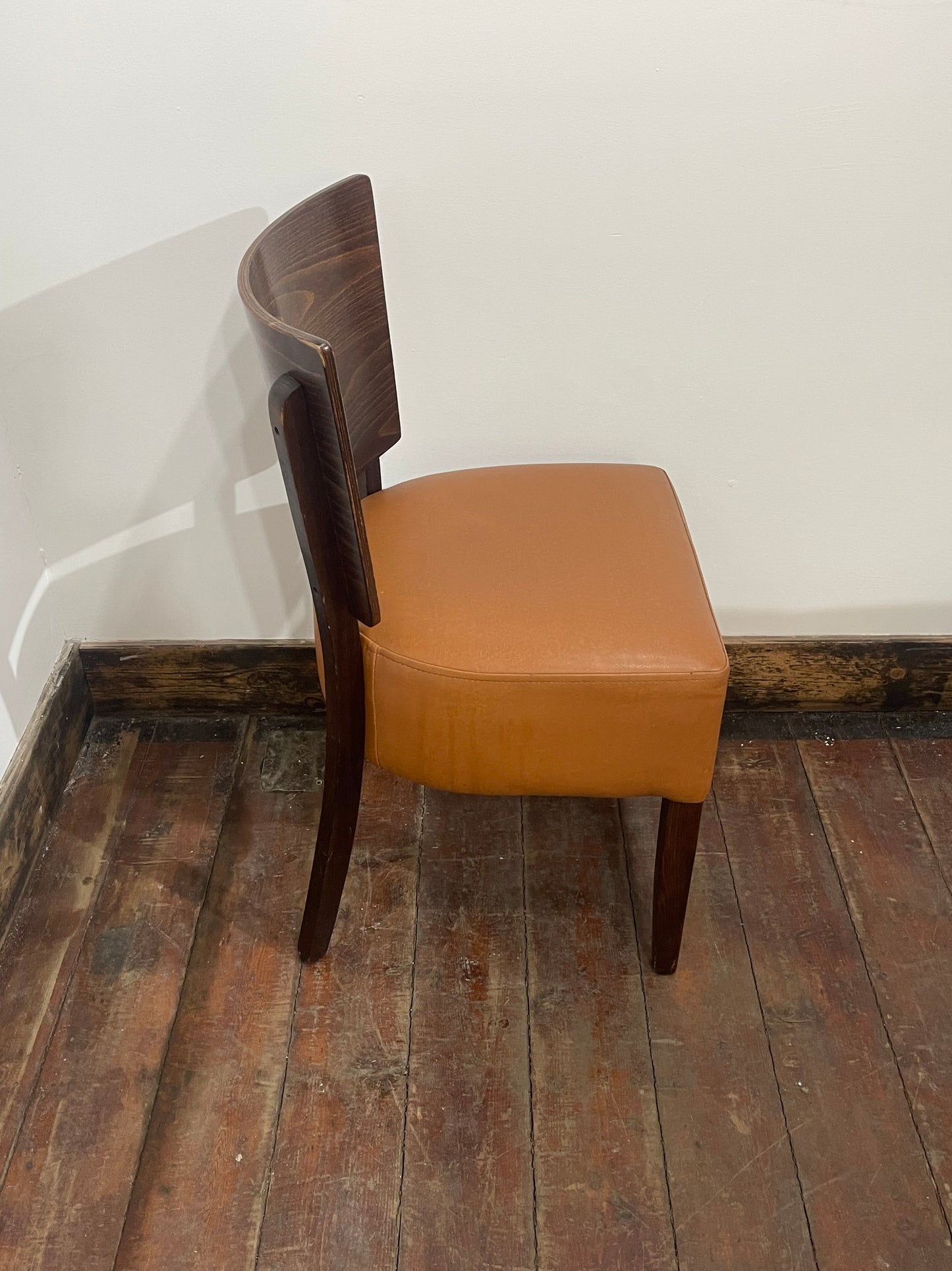 17 Tan Faux Leather Dining/ Pub Chairs / Oak Style Frames