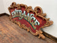 Large ornate vintage Entrance sign from circus / fairground