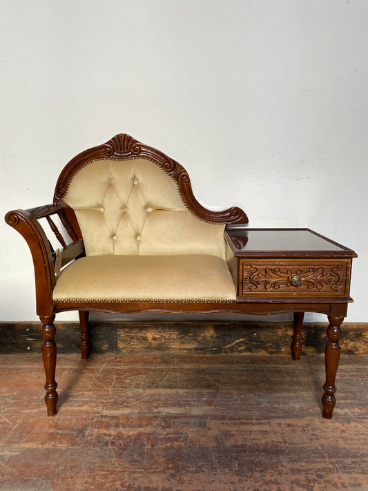 Vintage hallway chair telephone seat