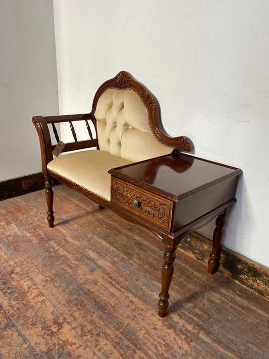 Vintage hallway chair telephone seat