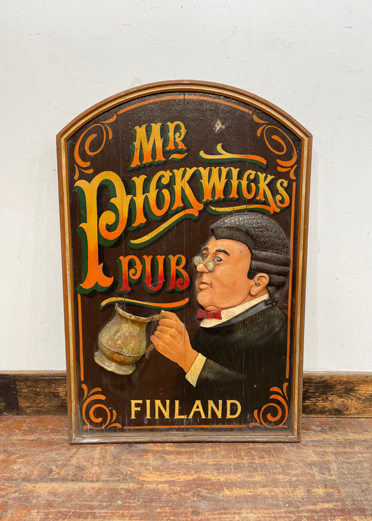 Original vintage Mr Pickwicks Pub hand painted sign
