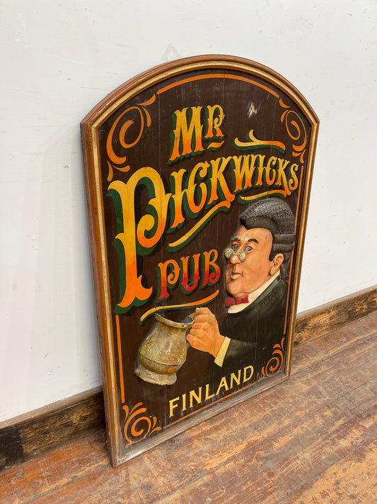Original vintage Mr Pickwicks Pub hand painted sign