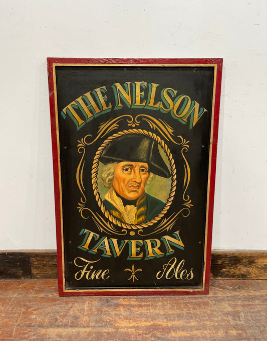 The Nelson Tavern vintage hand painted pub sign