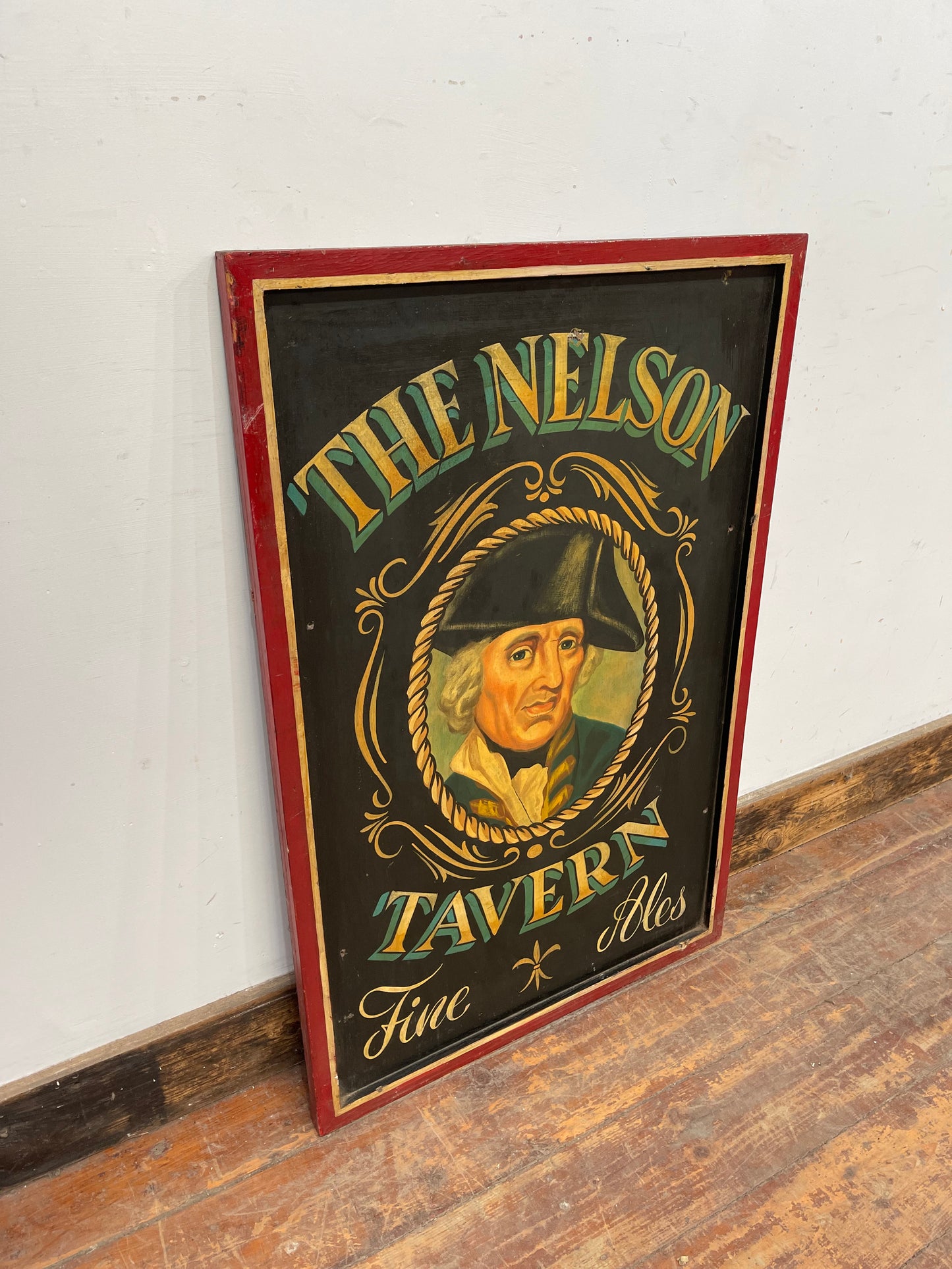 The Nelson Tavern vintage hand painted pub sign