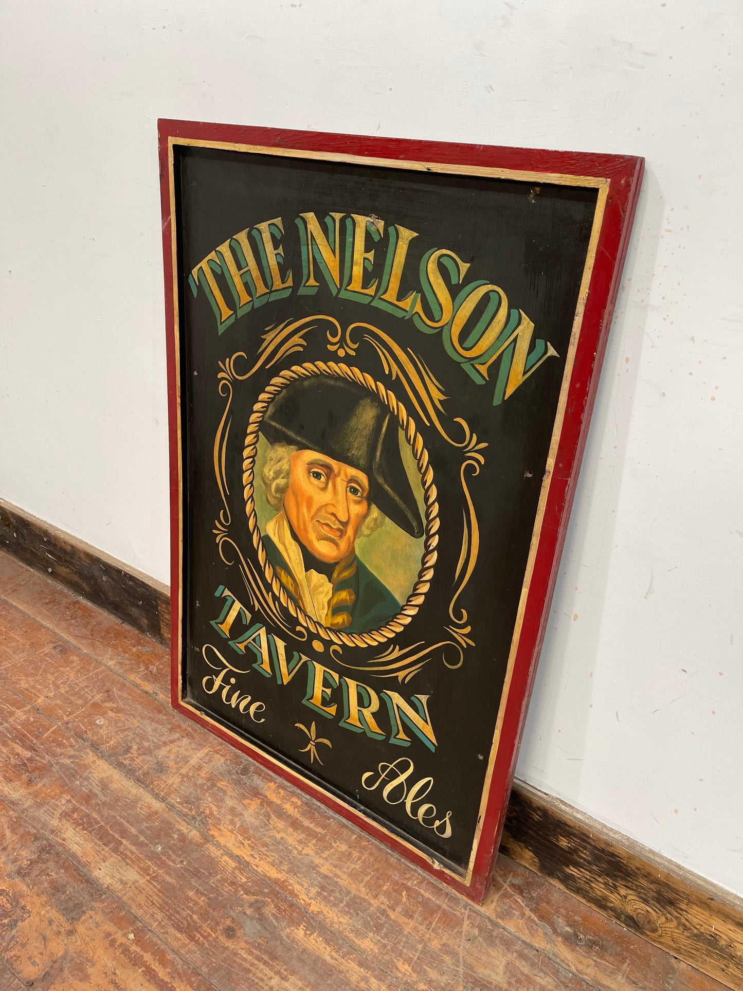 The Nelson Tavern vintage hand painted pub sign