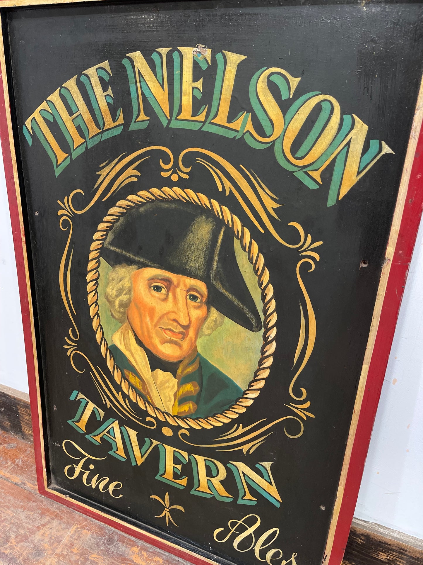 The Nelson Tavern vintage hand painted pub sign