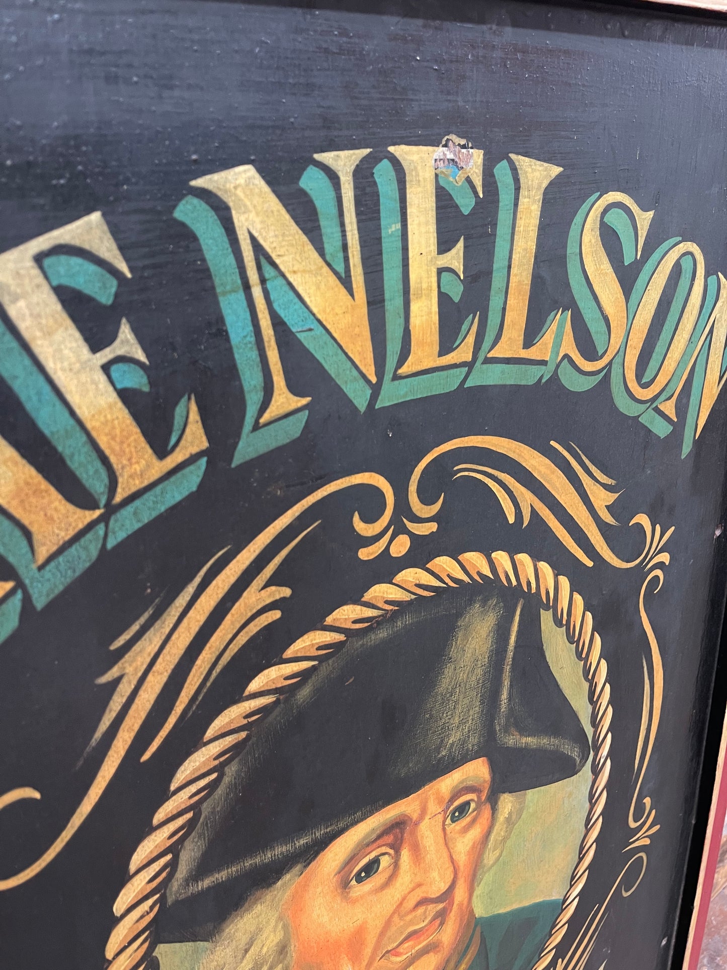The Nelson Tavern vintage hand painted pub sign