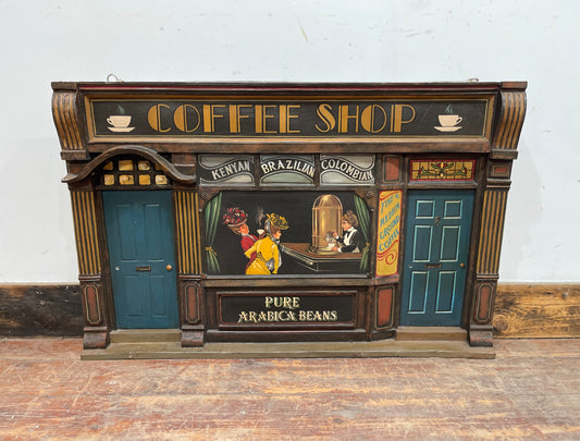 Vintage style hand painted Coffee Shop front sign