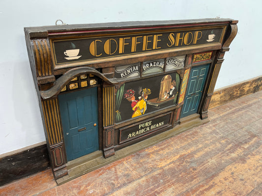 Vintage style hand painted Coffee Shop front sign