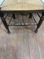 Large Antique Oak Farmhouse Refectory Dining Table & 8 Ladder-Back Rush Seat Chairs — Stunning Set