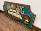 Vintage hand painted Hamburg boat / ship pub sign