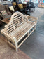 Lutyens Style Teak Garden Bench / 3 Seater / Classic Slatted Design