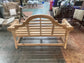 Lutyens Style Teak Garden Bench / 3 Seater / Classic Slatted Design