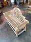 Lutyens Style Teak Garden Bench / 3 Seater / Classic Slatted Design