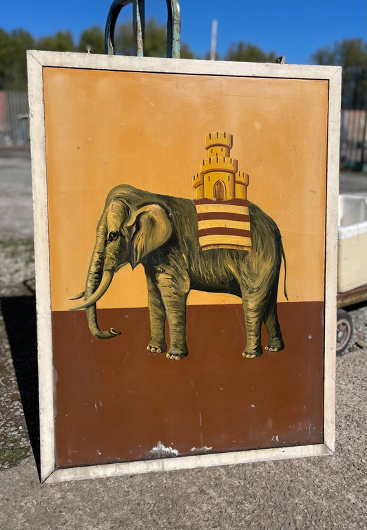 Original vintage hand painted Elephant & Castle pub sign