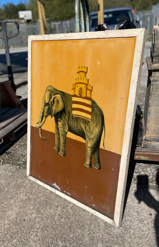 Original vintage hand painted Elephant & Castle pub sign