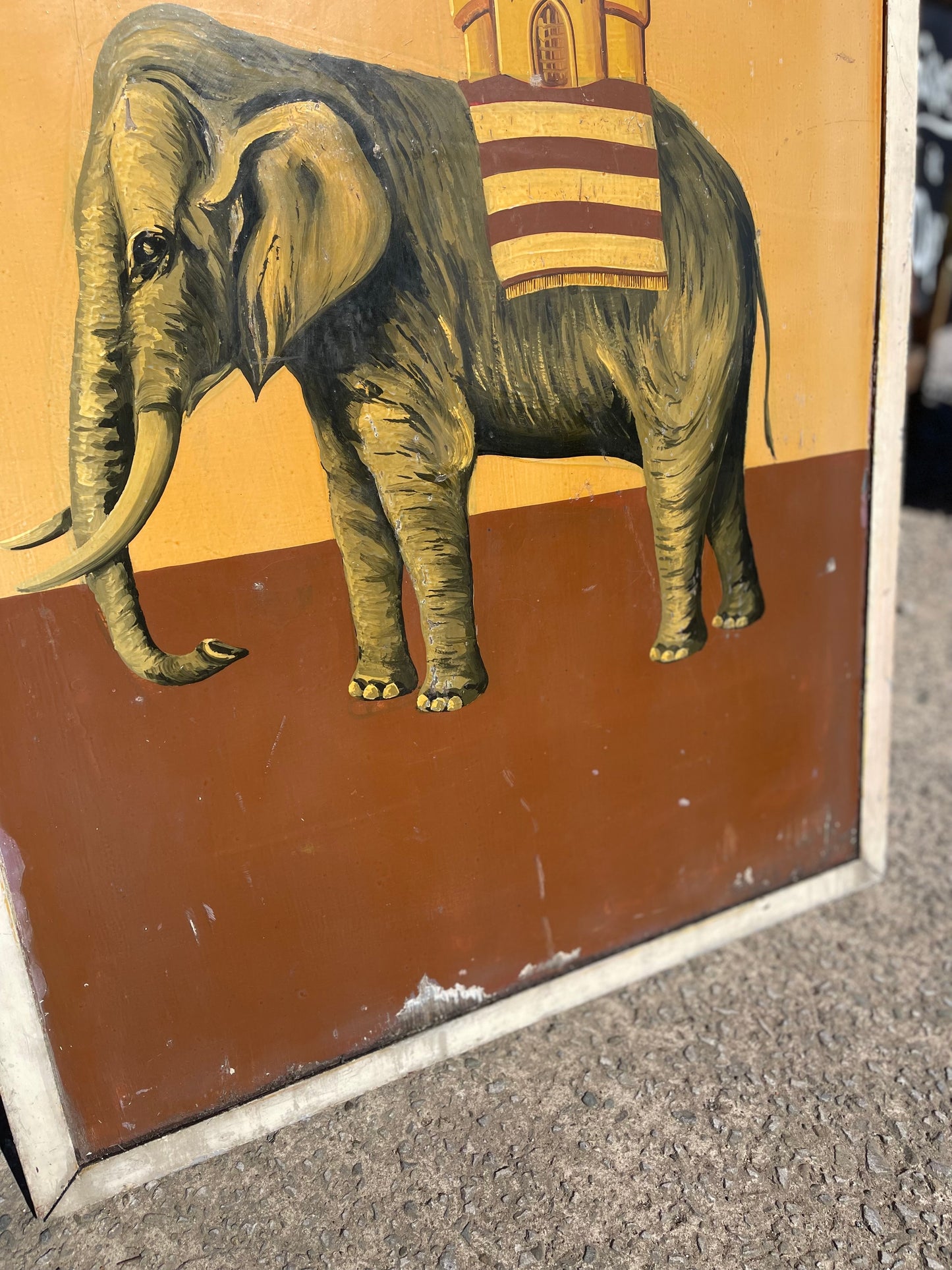 Original vintage hand painted Elephant & Castle pub sign