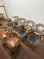 Set of 10 Bentwood Armchairs Dining Cafe Bistro Chairs Mixed Leather & Velvet