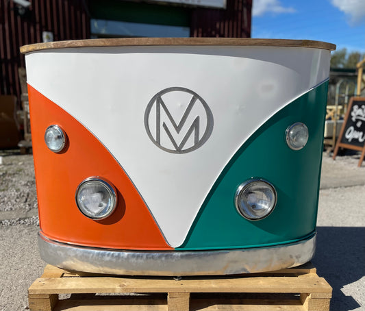 Ex-display retro camper van bar unit orange & green (1 of 2)