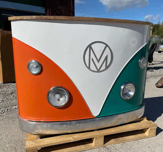 Ex-display retro camper van bar unit orange & green (1 of 2)