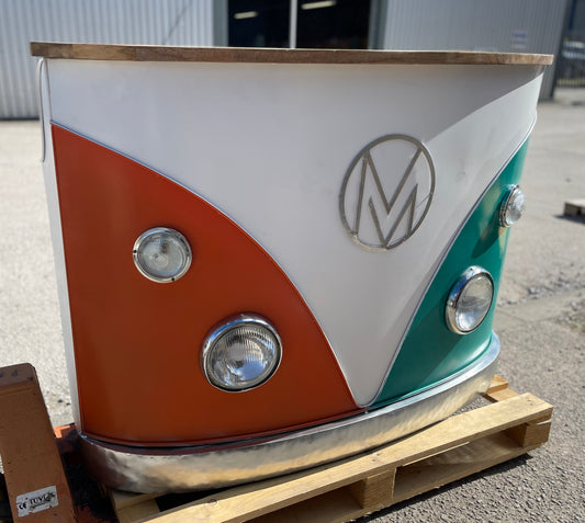 Ex-display retro camper van bar unit orange & green (2 of 2)