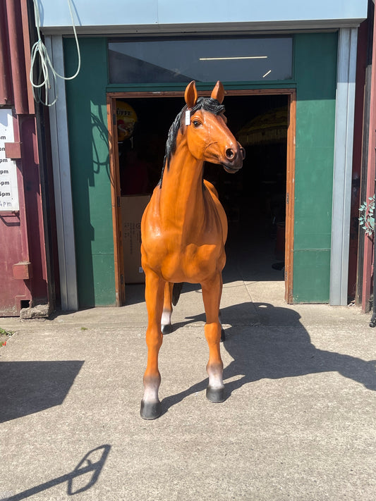 Life Size Decorative Horse Statue – Realistic Fibreglass Display Ornament
